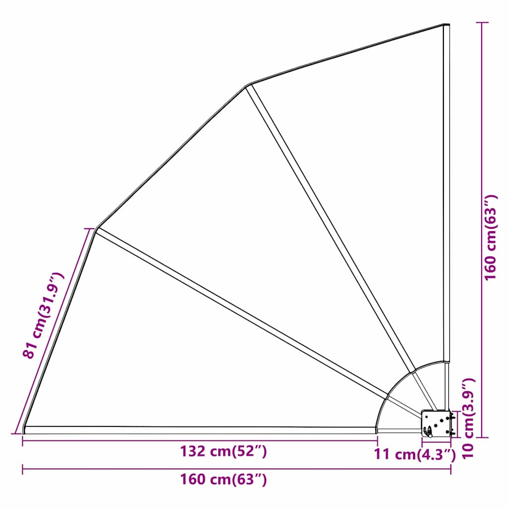Balcony Privacy Screen Navy blue 160 x 160 cm Fabric