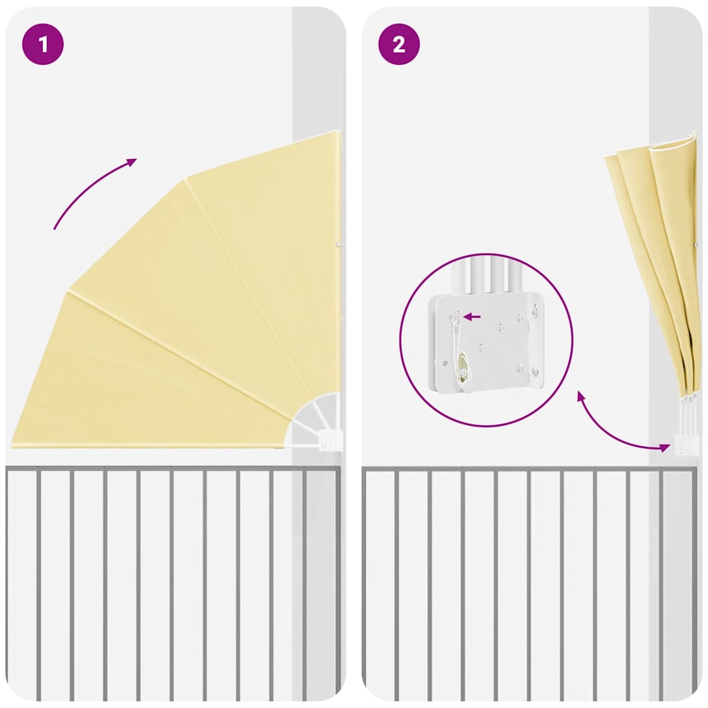 Balcony Privacy Screen Sand 160 x 160 cm Fabric