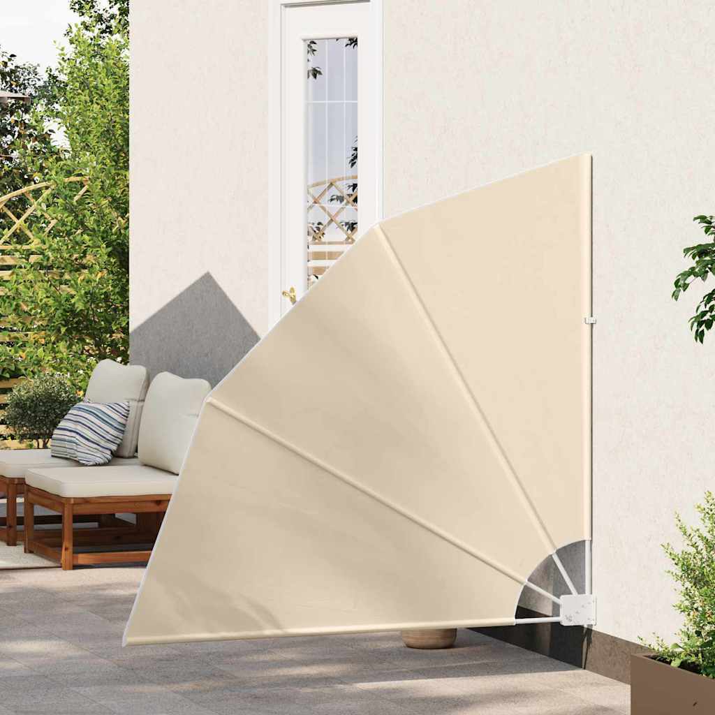 Balcony Privacy Screen Beige 140 x 140 cm Fabric