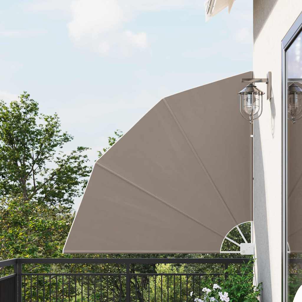 Balcony Privacy Screen Taupe 140 x 140 cm Fabric