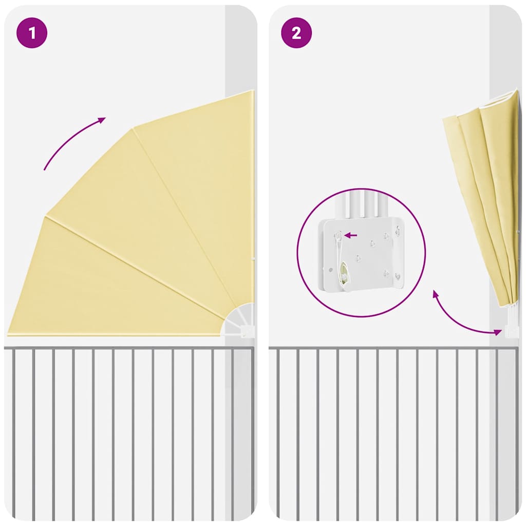 Balcony Privacy Screen Sand 210 x 210 cm Fabric