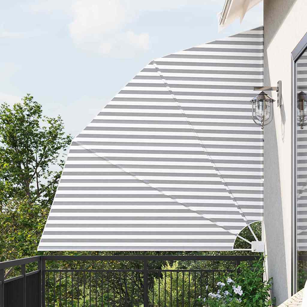 Balcony Privacy Screen Anthracite and white 210 x 210 cm Fabric