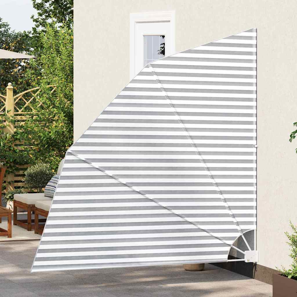 Balcony Privacy Screen Anthracite and white 210 x 210 cm Fabric