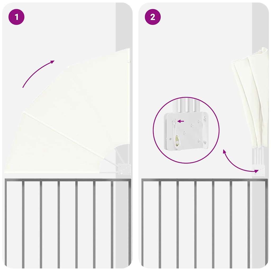 Balcony Privacy Screen Cream 115 x 115 cm Fabric