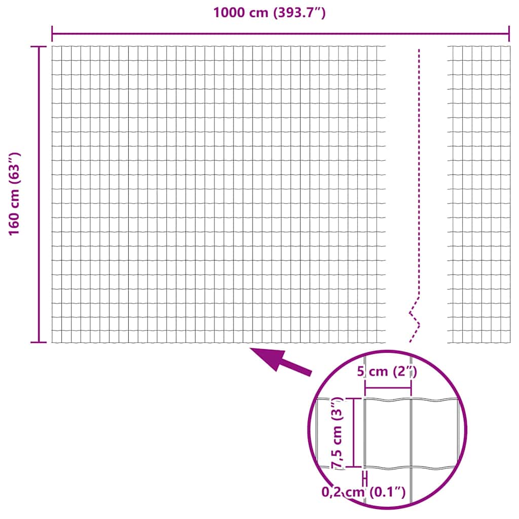 Euro Fence Silver 1.6 x 10 m Hot dip galvanized iron