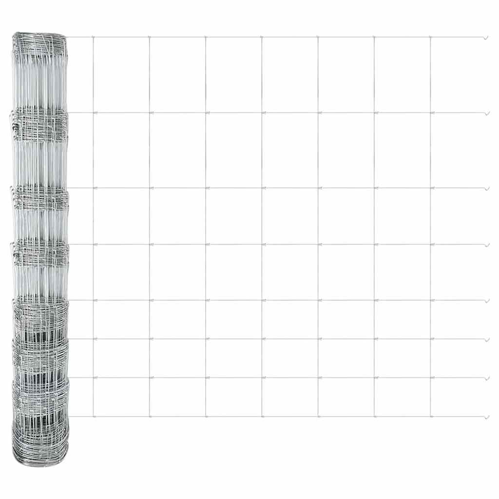 Field Fence Silver 25 x 1 m Galvanised steel