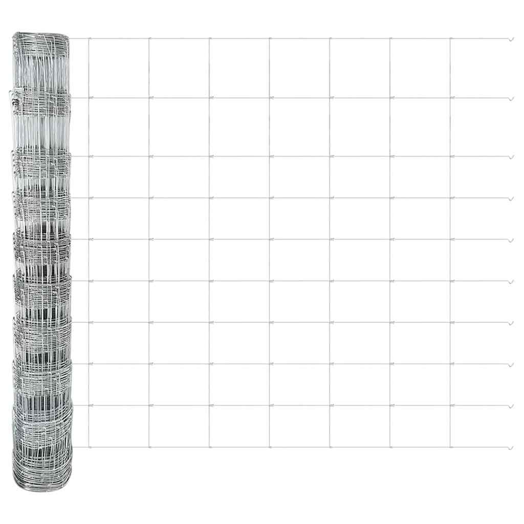 Field Fence Silver 25 x 1 m Galvanised steel