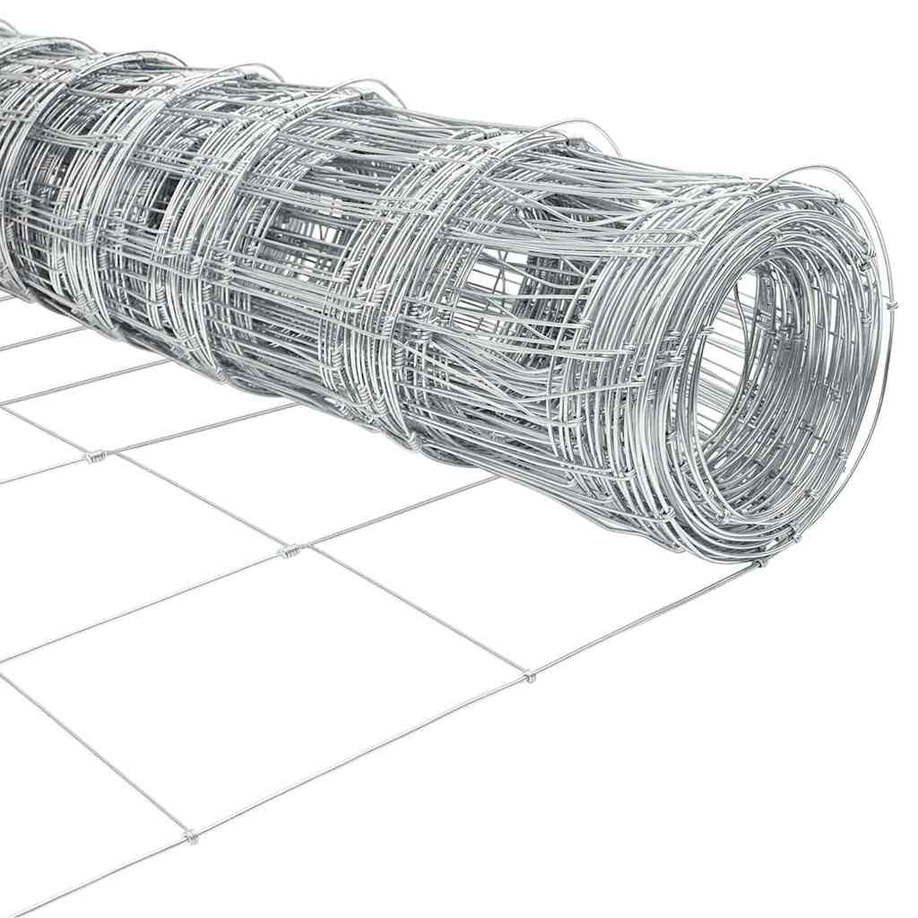 Field Fence Silver 25 x 1.2 m Galvanised steel