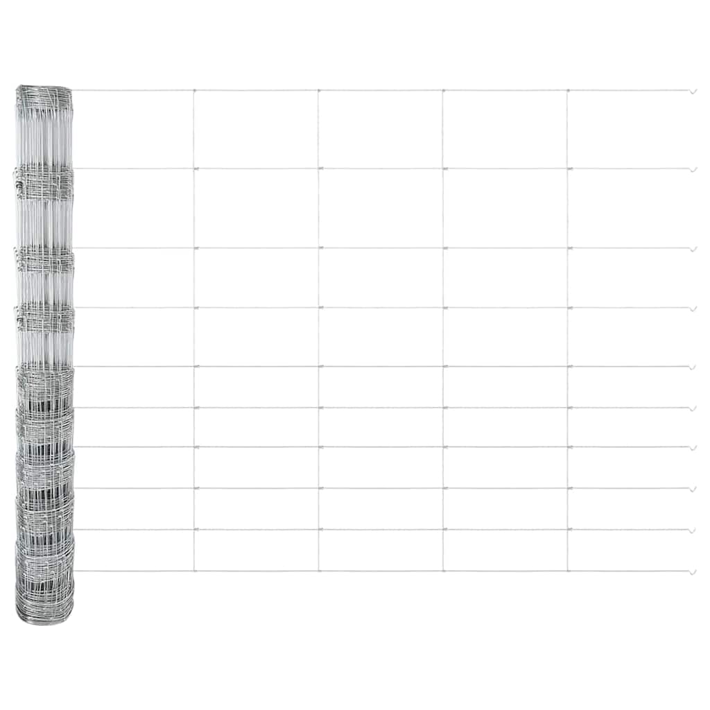 Field Fence Silver 25 x 1.2 m Galvanised steel