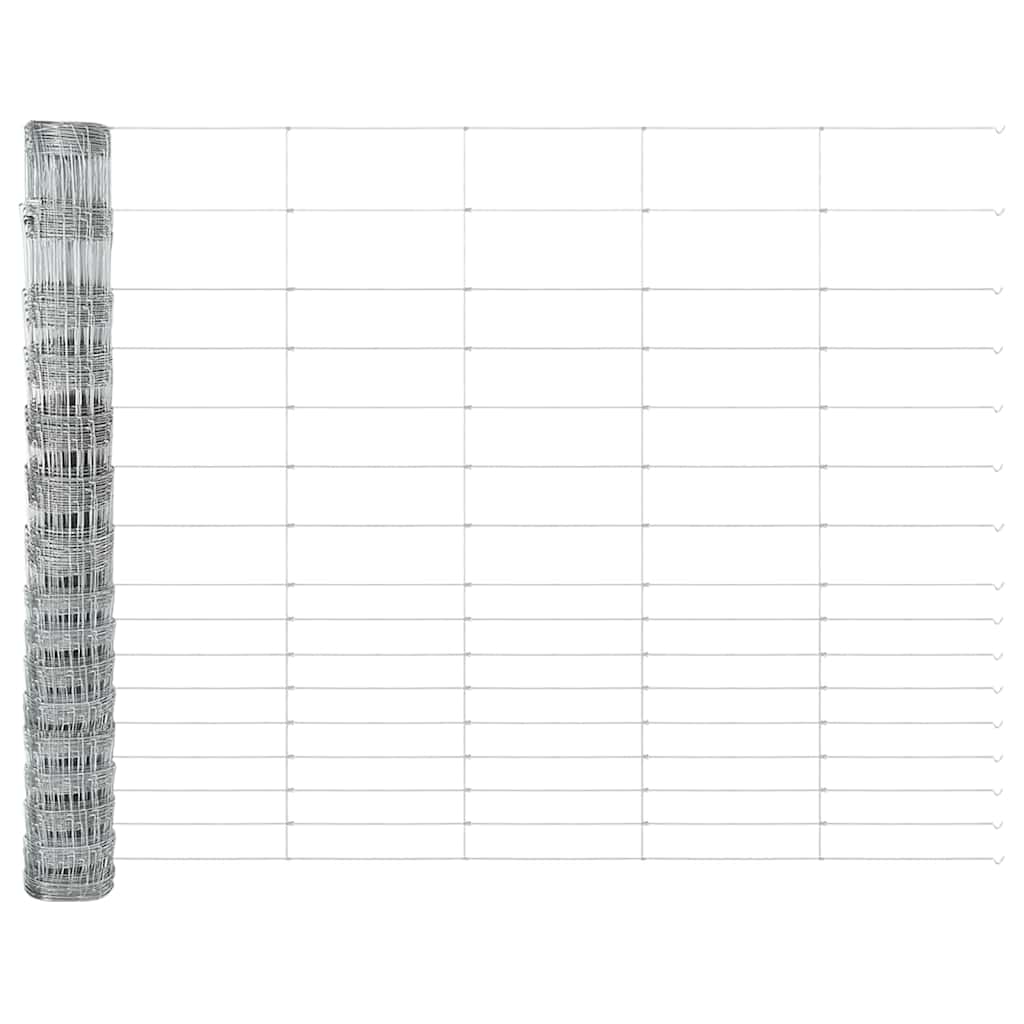 Field Fence Silver 25 x 1.2 m Galvanised steel
