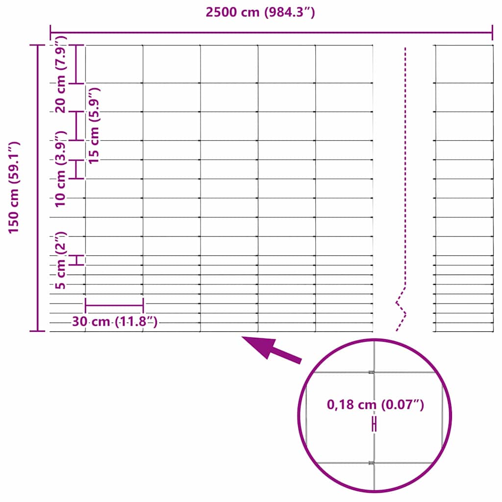 Field Fence Silver 25 x 1.5 m Galvanised steel