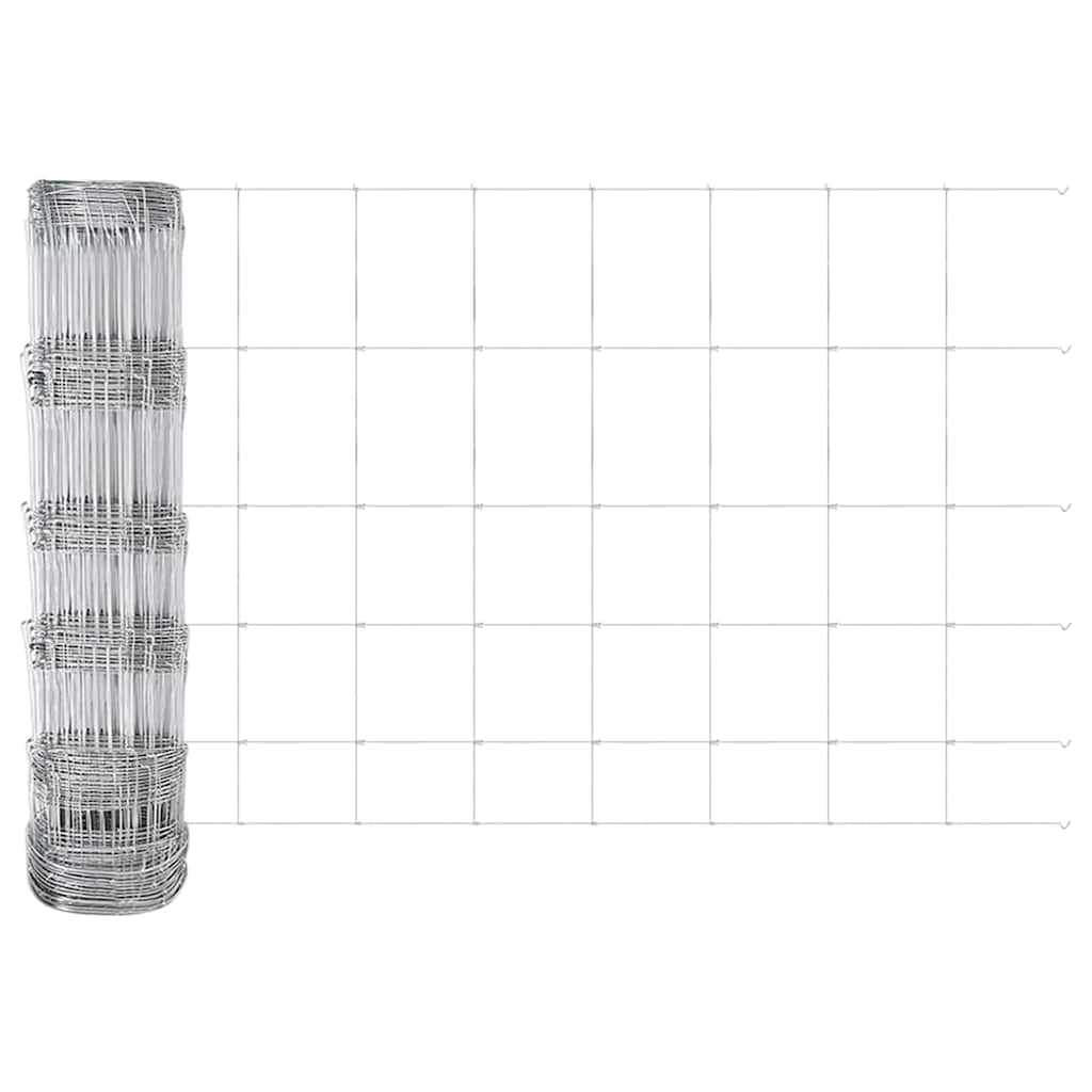 Field Fence Silver 50 x 0.8 m Galvanised steel