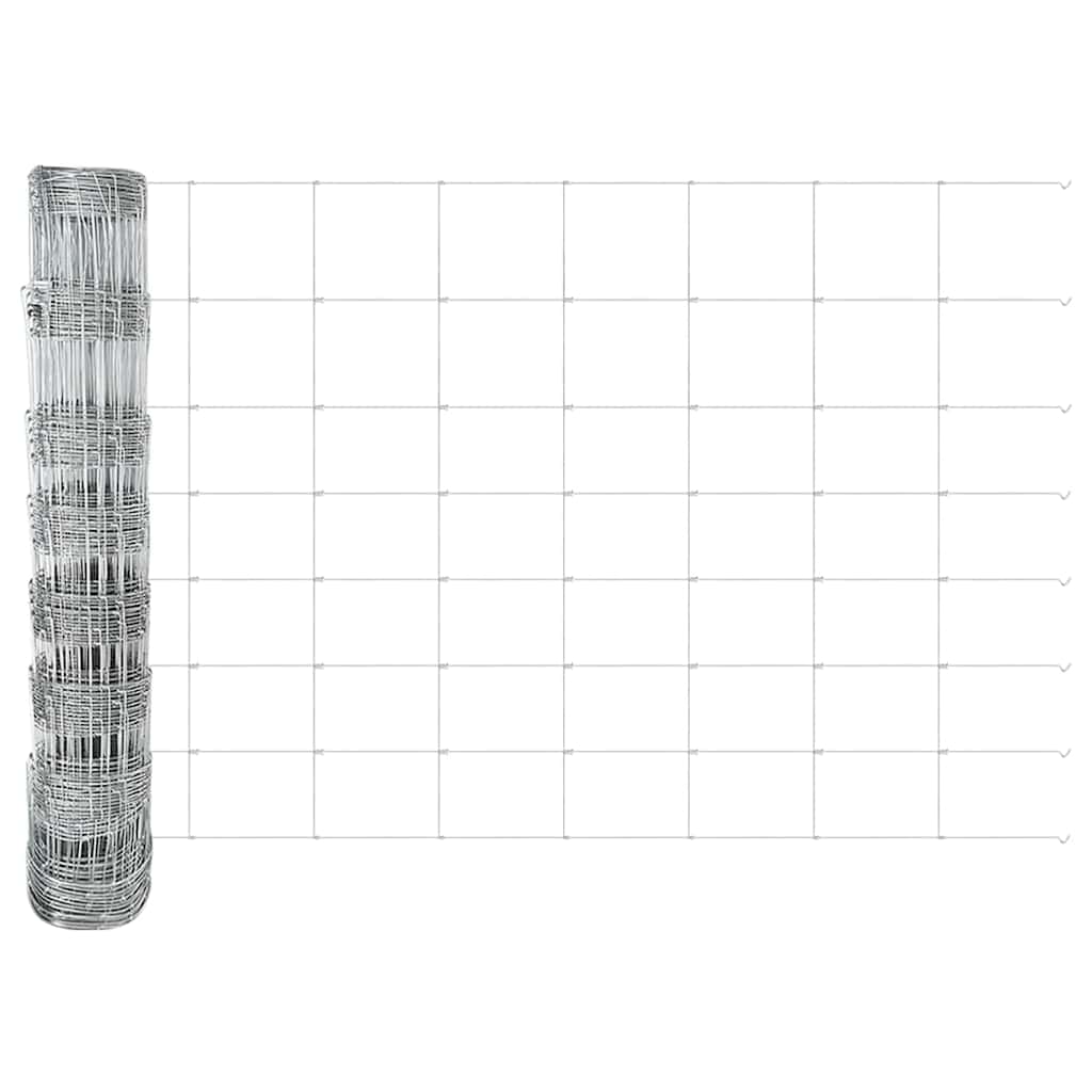Field Fence Silver 50 x 0.8 m Galvanised steel