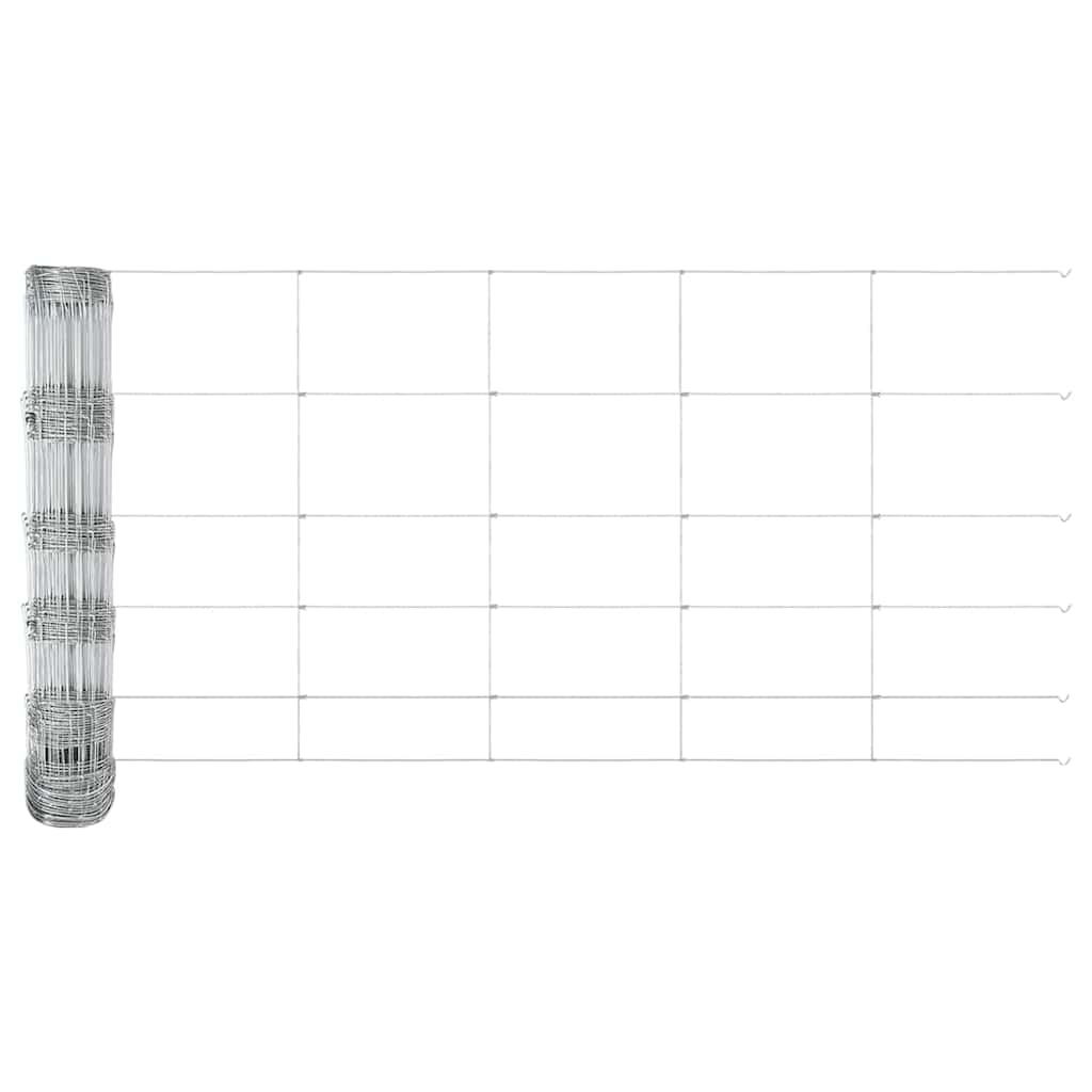 Field Fence Silver 100 x 0.8 m Galvanised steel
