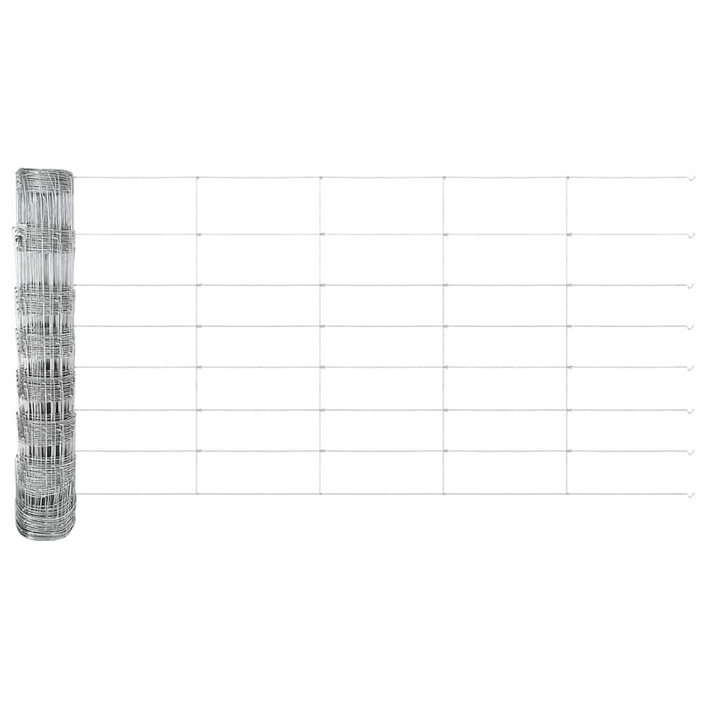 Field Fence Silver 100 x 0.8 m Galvanised steel