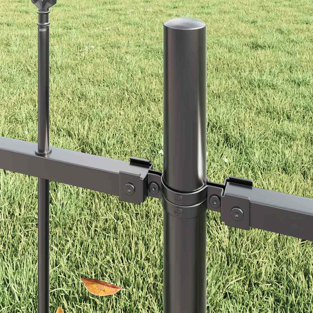 Garden Fence Grey 1.7 x 0.6 m Powder-coated steel