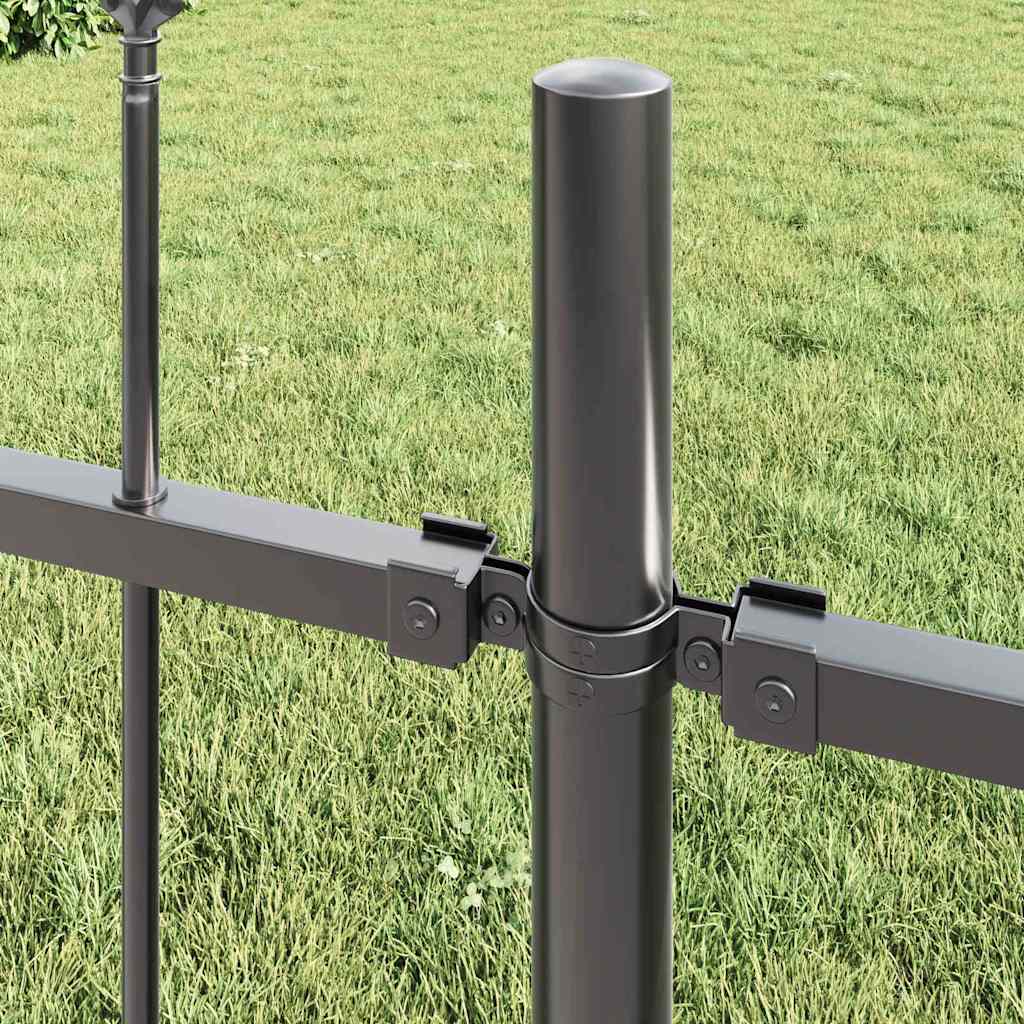 Garden Fence Grey 1.7 x 1 m Powder-coated steel