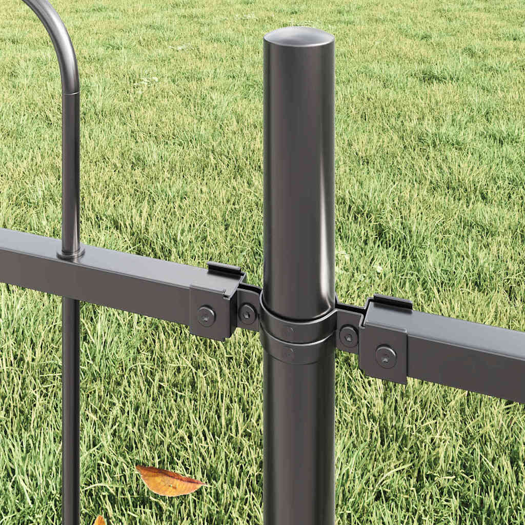 Garden Fence Grey 1.7 x 0.6 m Powder-coated steel