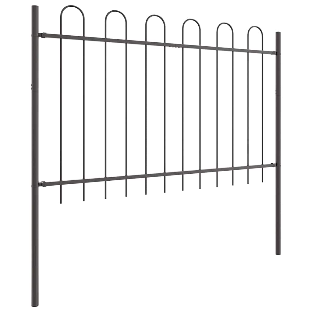 Garden Fence Grey 1.7 x 0.8 m Powder-coated steel