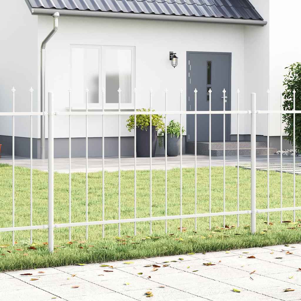 Garden Fence White 1.7 x 1.2 m Powder-coated steel