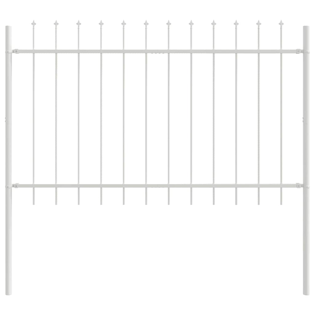 Garden Fence White 1.7 x 1.2 m Powder-coated steel