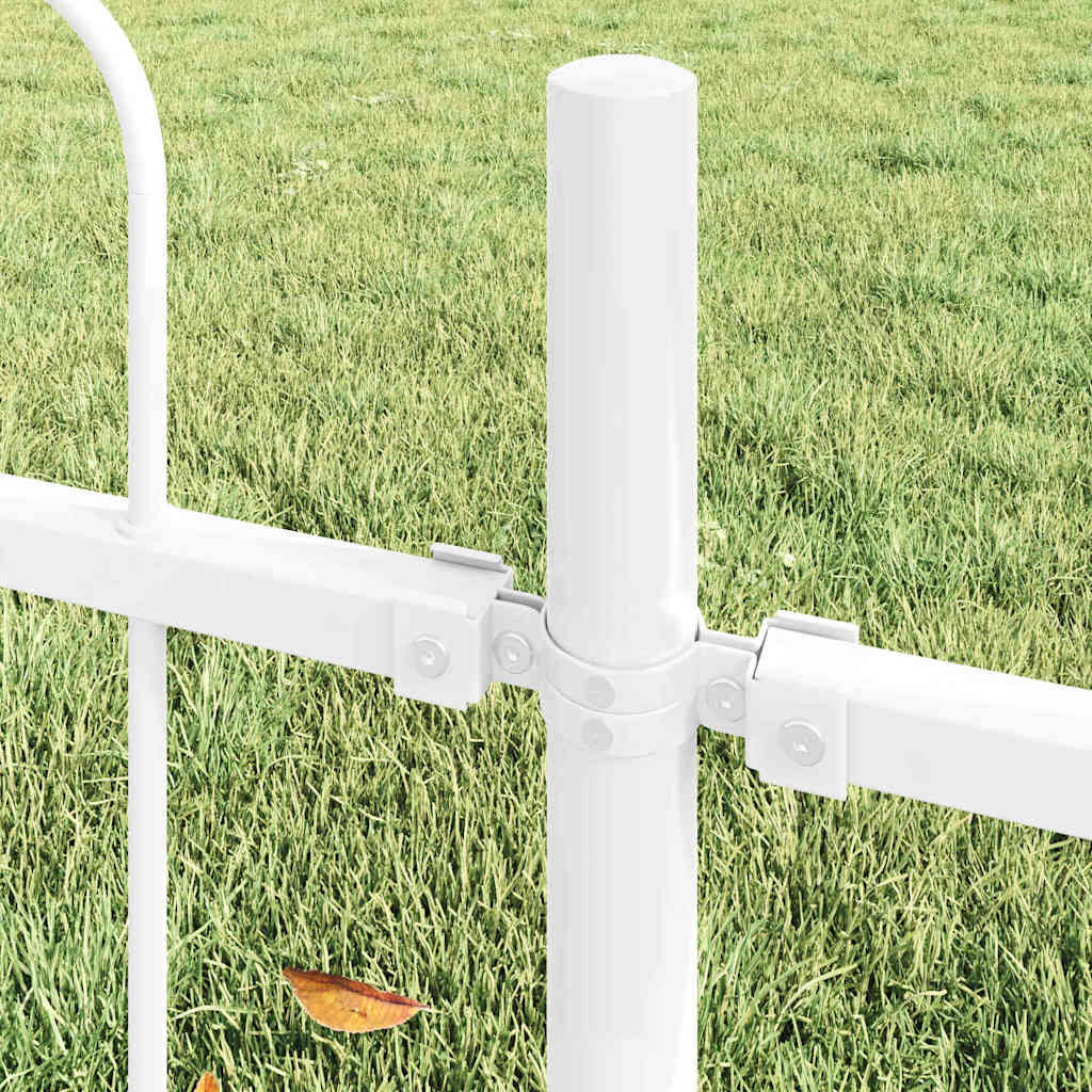 Garden Fence White 1.7 x 1 m Powder-coated steel
