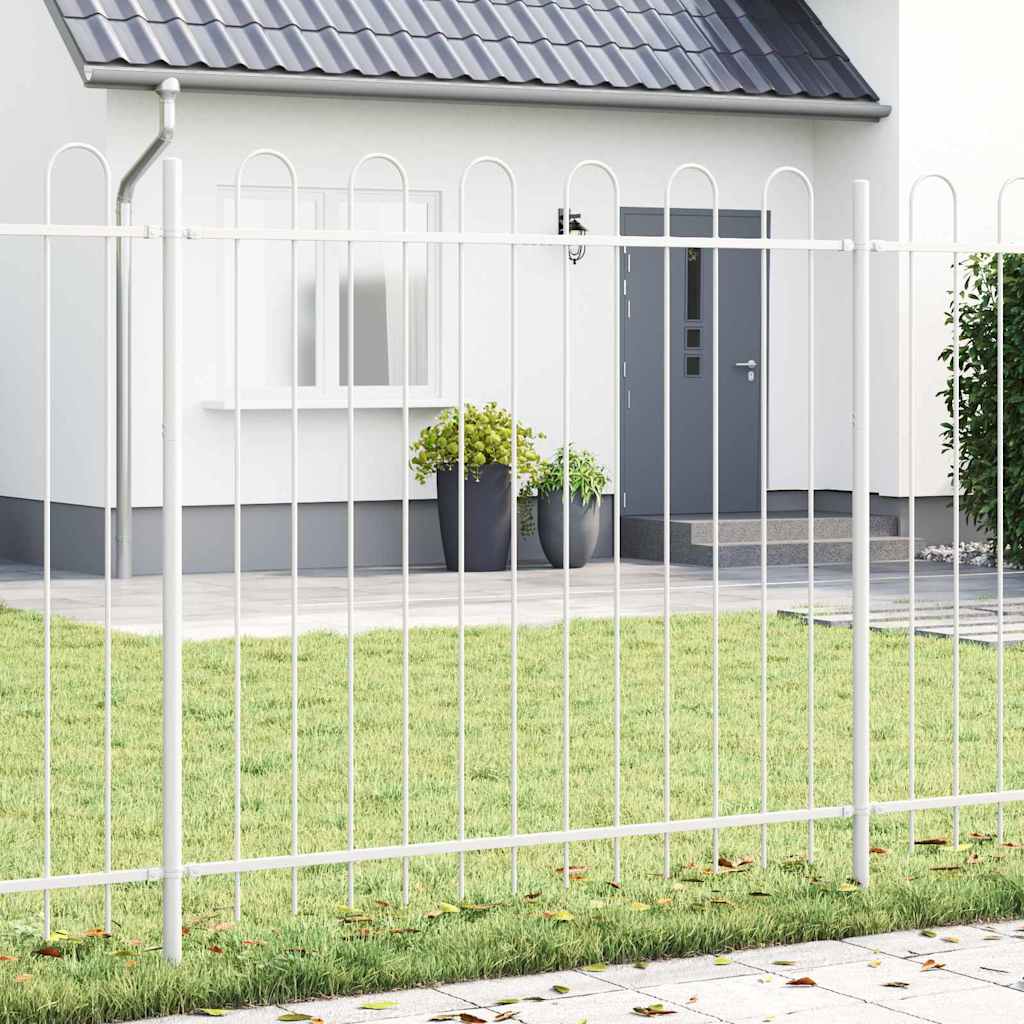 Garden Fence White 1.7 x 1.5 m Powder-coated steel