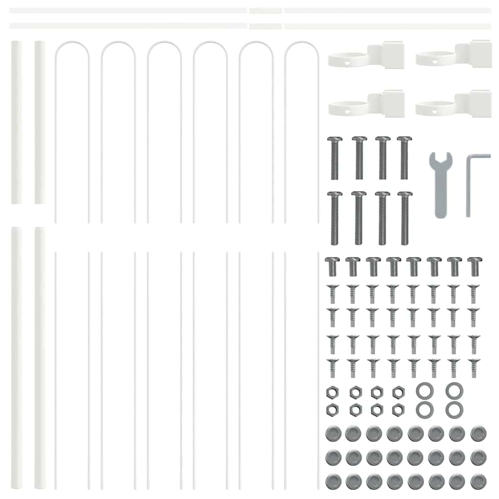 Garden Fence White 1.7 x 1.5 m Powder-coated steel