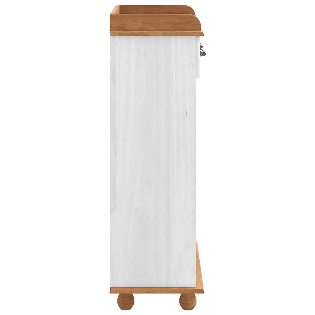 Wine Cabinet ASKIM White 57 x 37 x 114 cm Solid pine wood