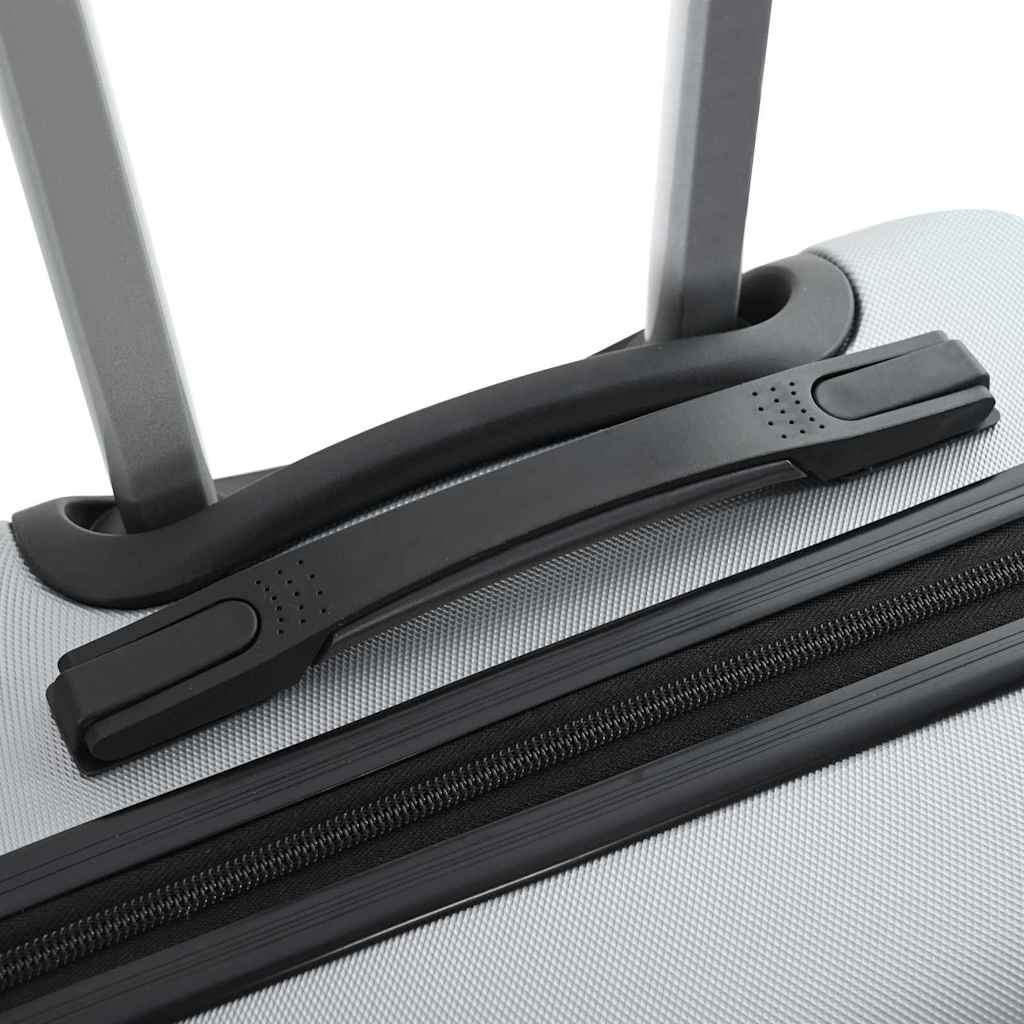 Suitcase Set 3 pcs Silver 50 x 31 x 78 cm ABS Plastic and Steel