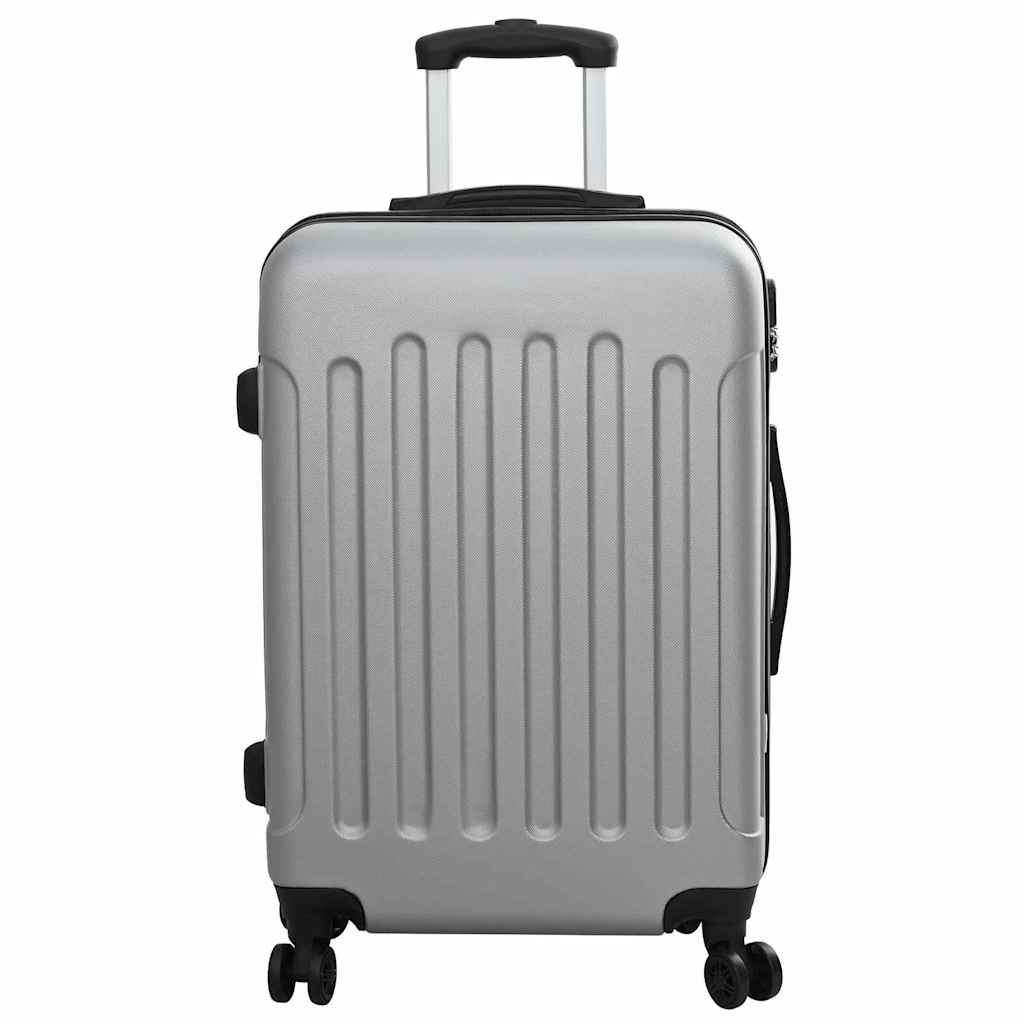 Suitcase Set 3 pcs Silver 50 x 31 x 78 cm ABS Plastic and Steel