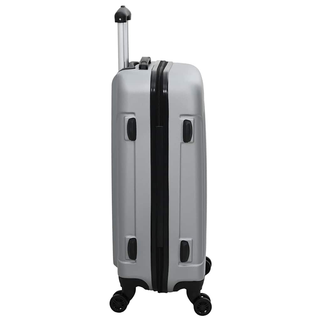 Suitcase Set 3 pcs Silver 50 x 31 x 78 cm ABS Plastic and Steel