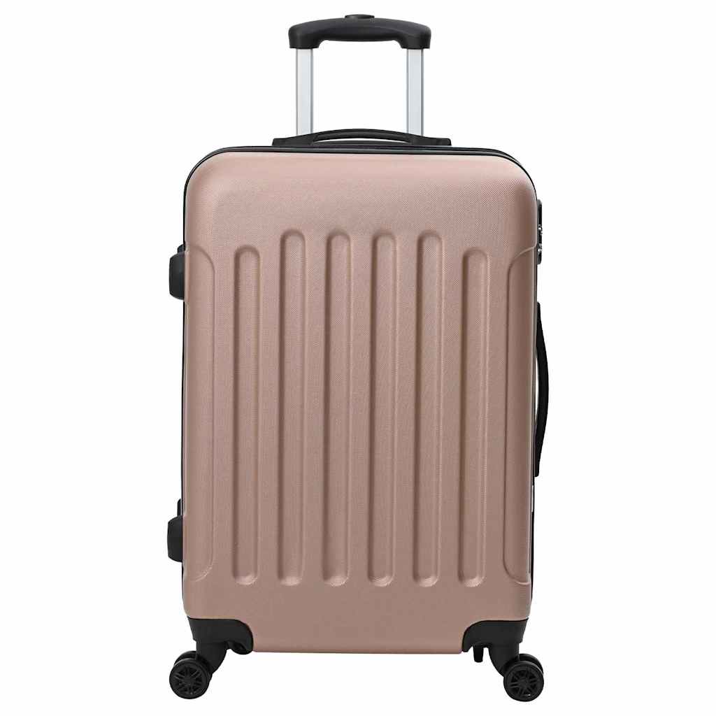 Suitcase Set with Lock 3 pcs Rose gold 50 x 31 x 78 cm