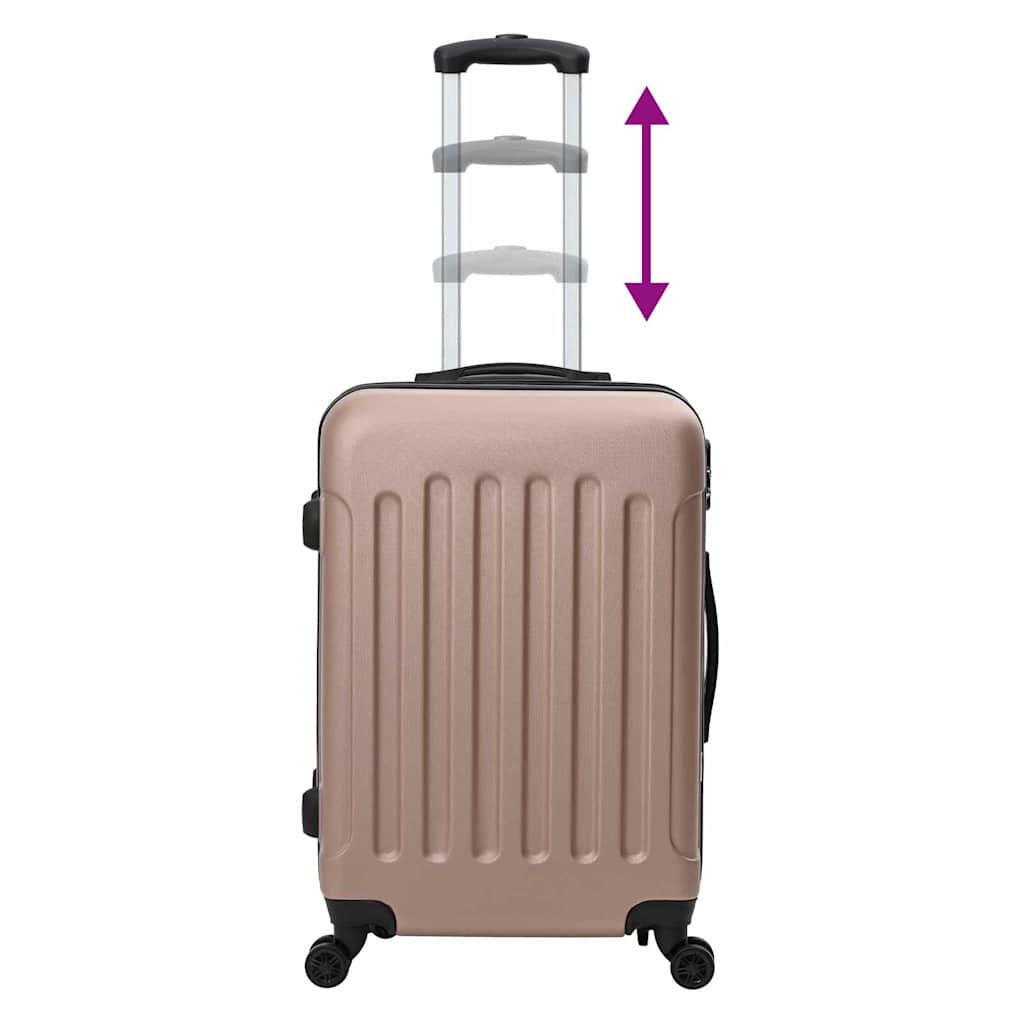 Suitcase Set with Lock 3 pcs Rose gold 50 x 31 x 78 cm