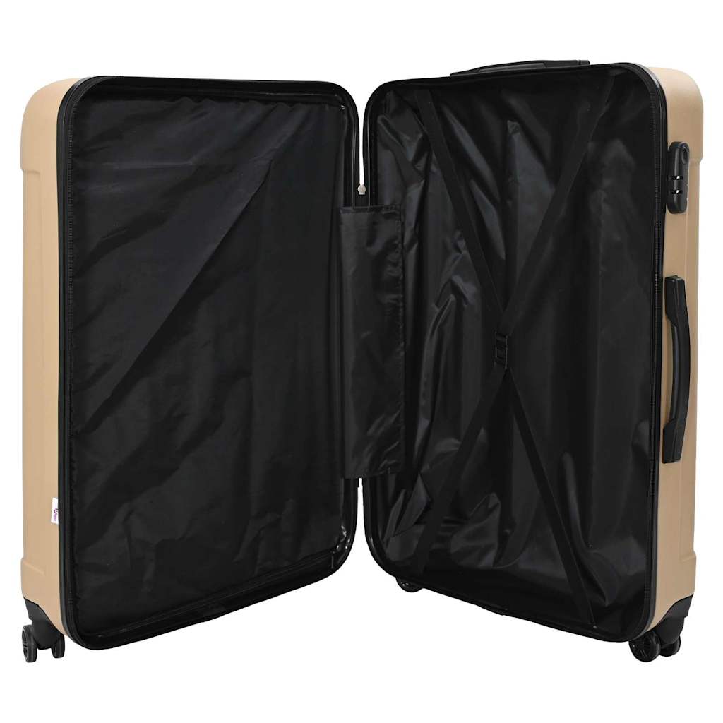 Suitcase Set with Lock 3 pcs Champagne 50 x 31 x 78 cm