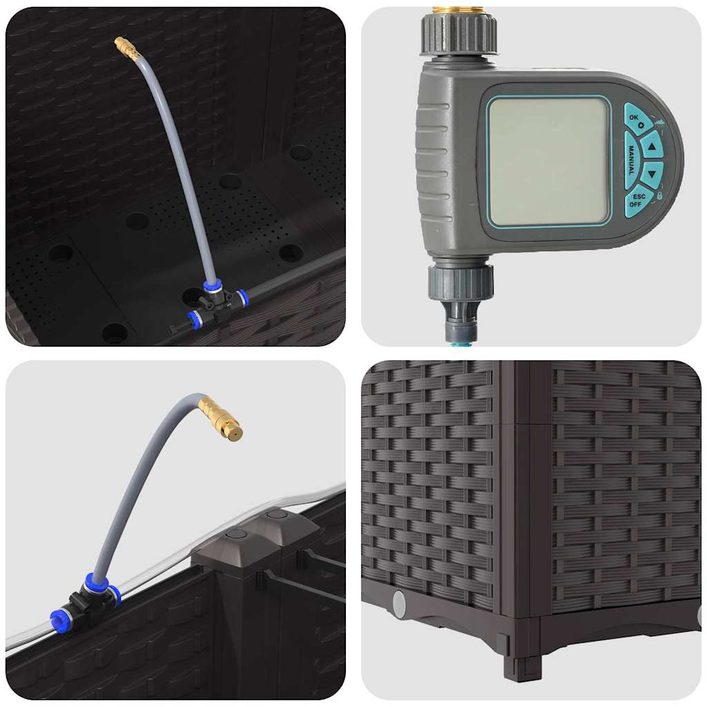 Garden Brown 160 x 40 x 37.5 cm Steel