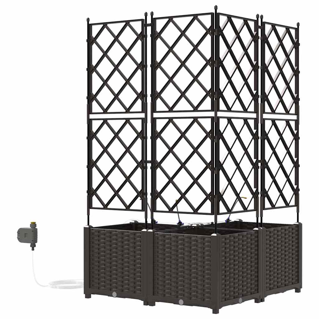 Garden Brown 80 x 80 x 142 cm Steel