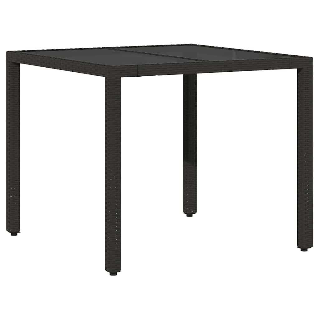 Garden Dining Set 3 pcs Black Poly rattan