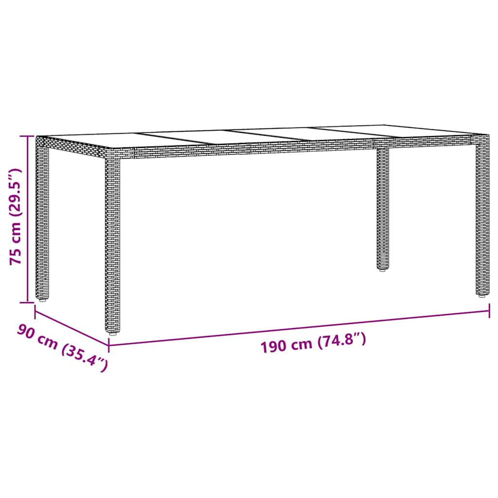 Garden Dining Set 9 pcs Grey Poly rattan