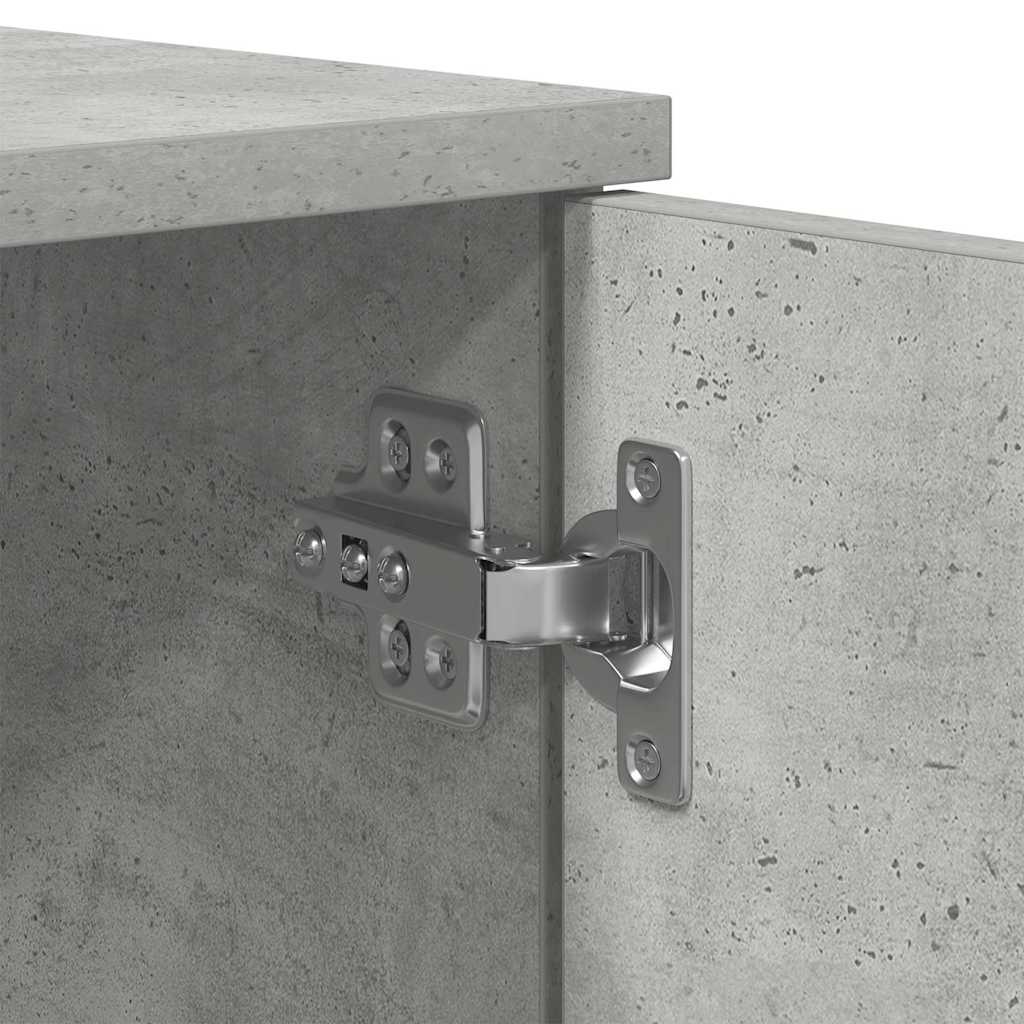 Bed Frame with Drawer Concrete Grey 70 x 190 cm Engineered Wood