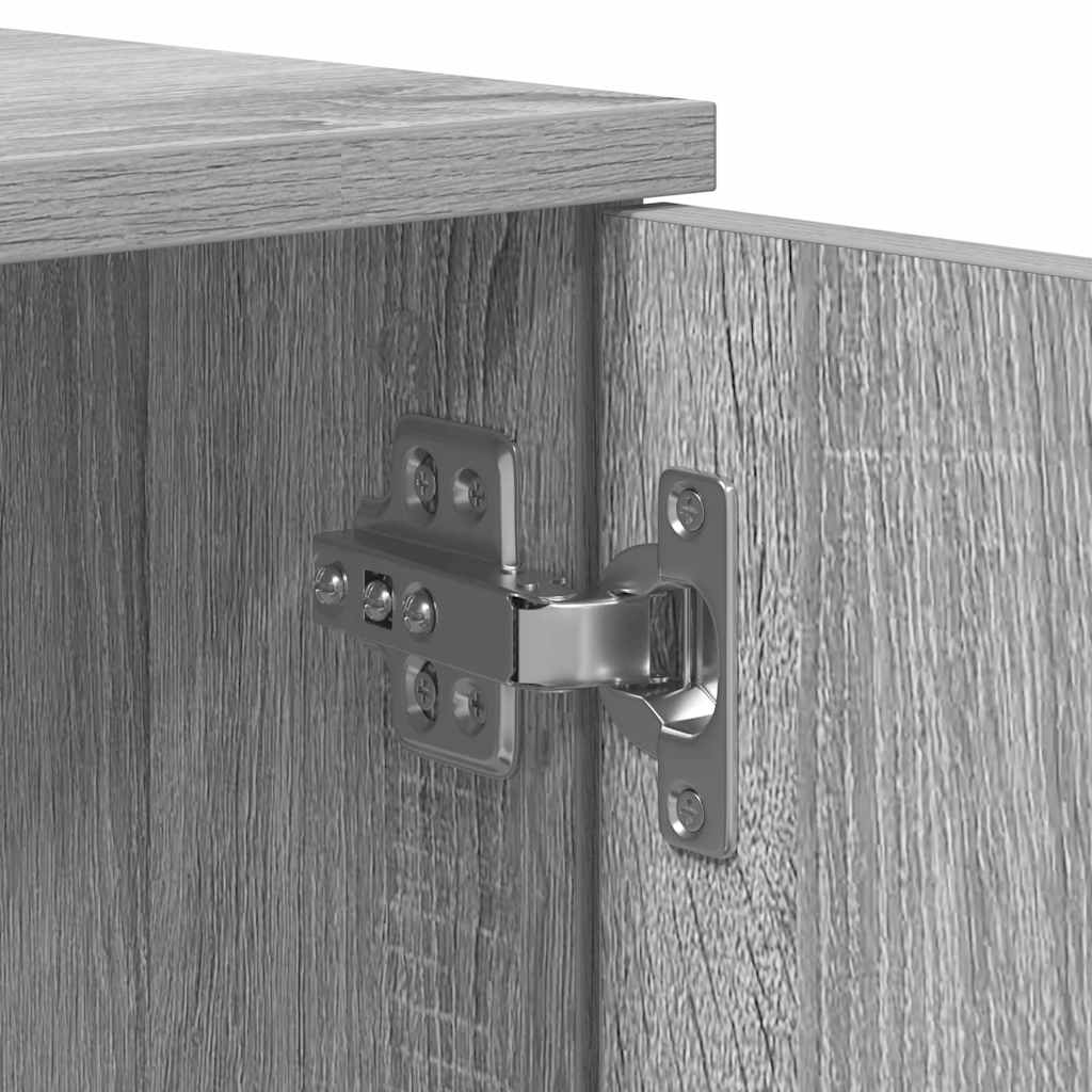 Bed Frame with Drawer Grey Sonoma 70 x 190 cm Engineered Wood