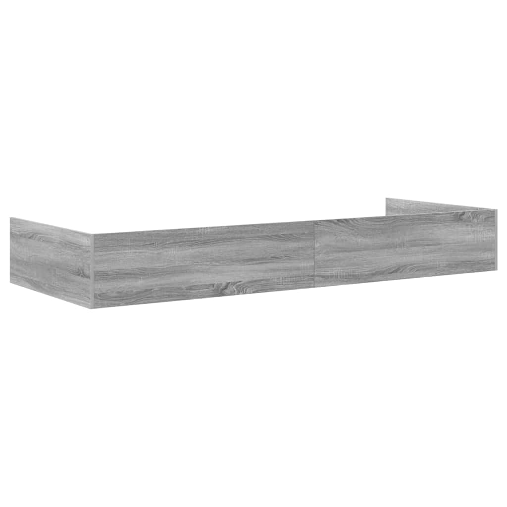 Storage Bed Frame Grey Sonoma 100 x 200 cm Engineered wood
