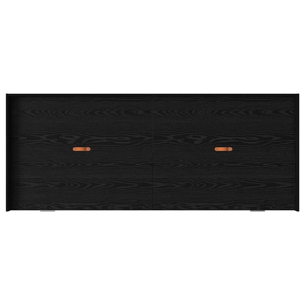 Storage Bed Frame Black Oak 75 x 190 cm Engineered wood