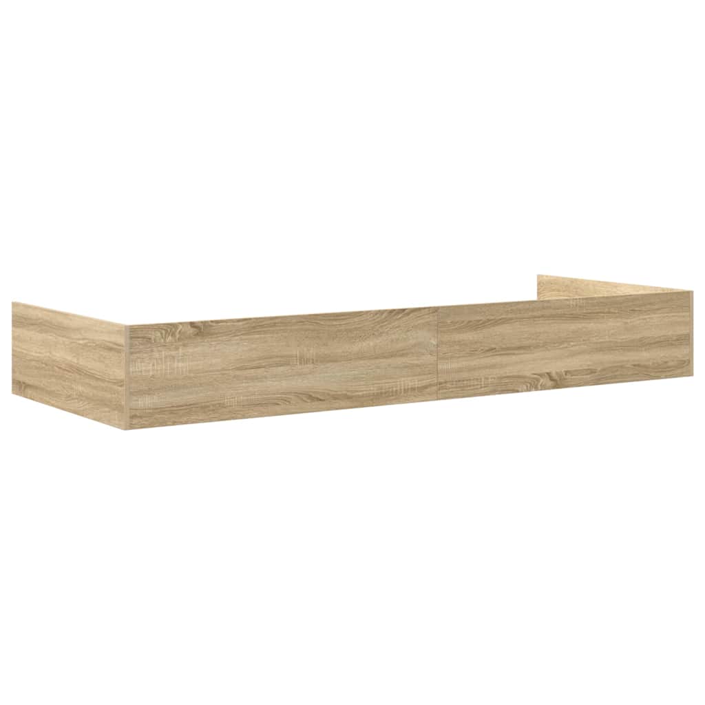 Storage Bed Frame Sonoma Oak 75 x 190 cm Engineered wood