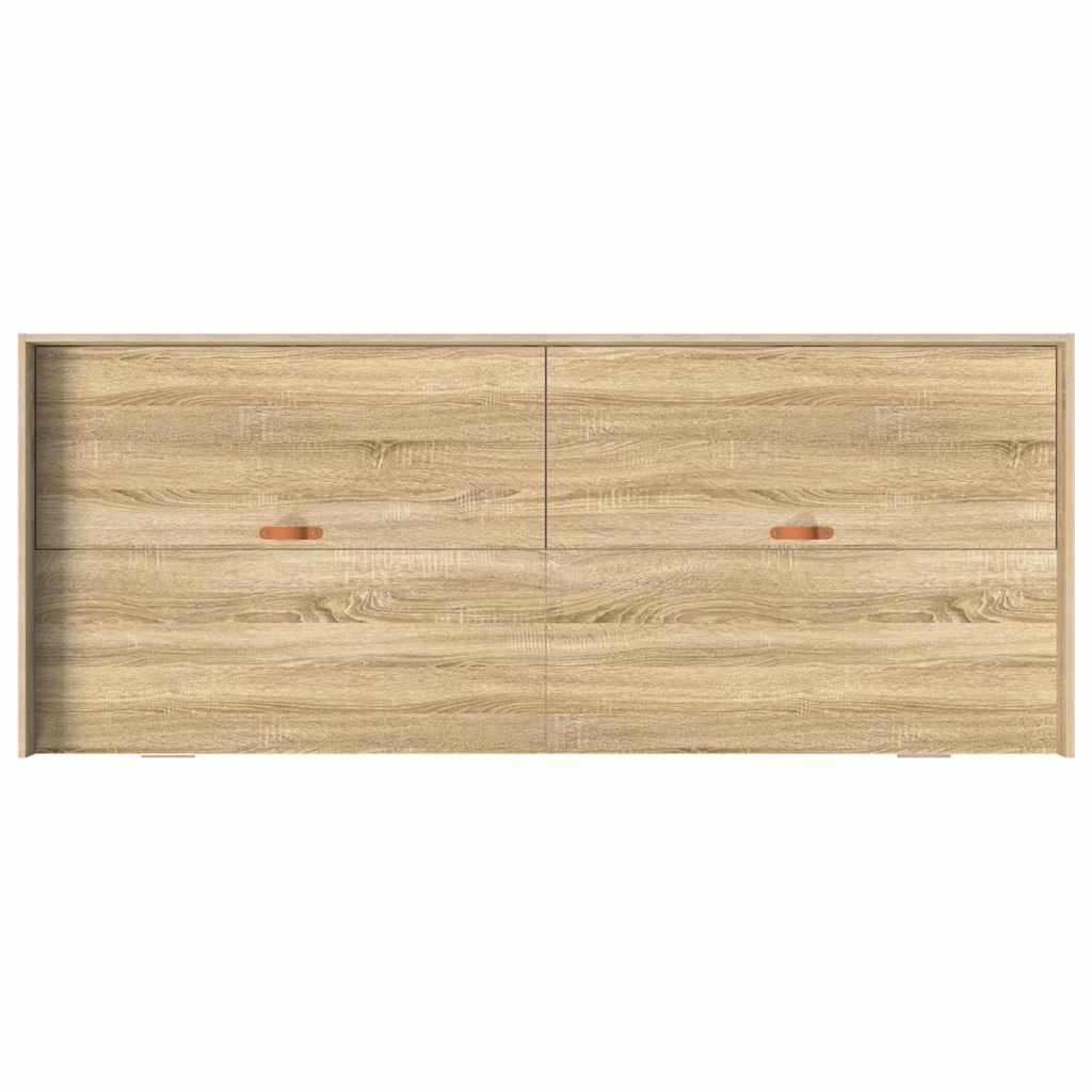 Storage Bed Frame Sonoma Oak 75 x 190 cm Engineered wood