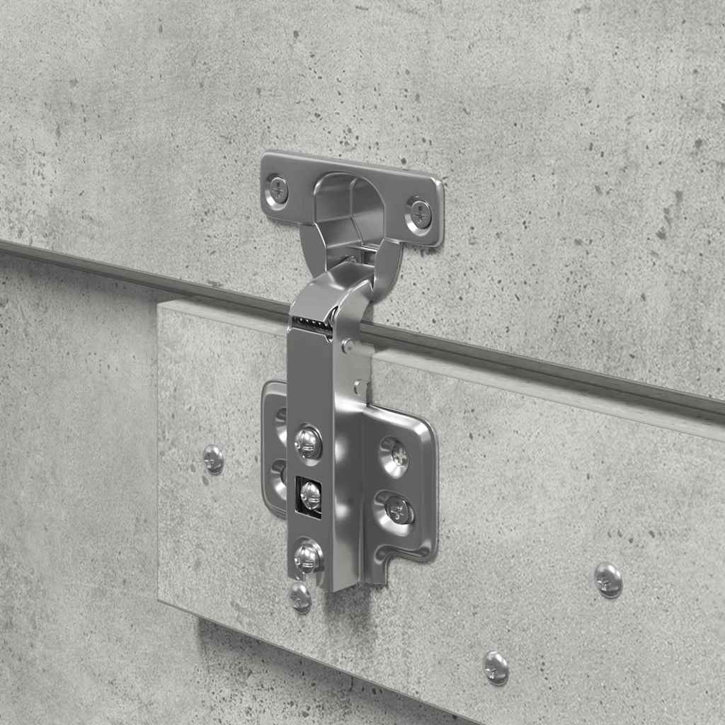 Storage Bed Frame Concrete Grey 135 x 190 cm Engineered Wood