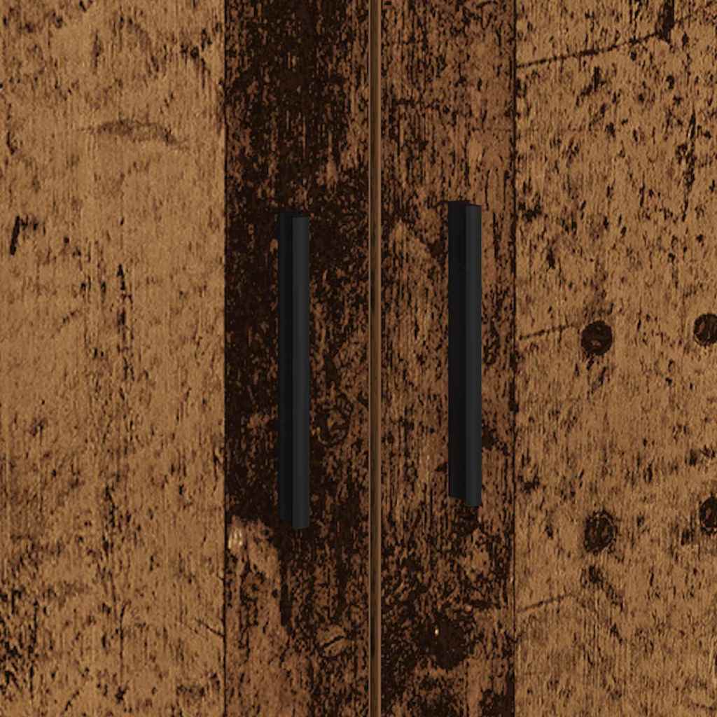 Storage Bed Frame with Storage Old Wood 90 cm Engineered Wood