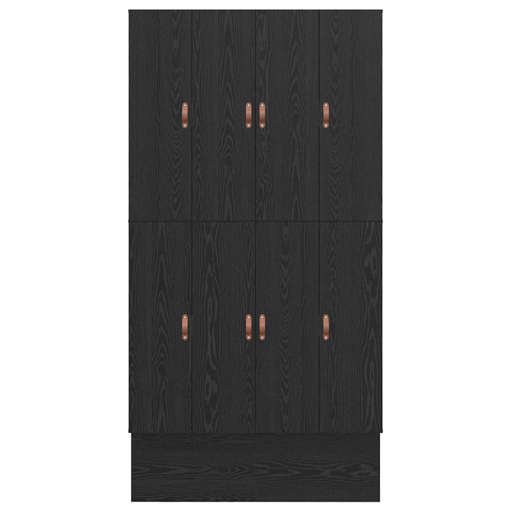 Storage Bed Frame with Drawer Black Oak 120 cm Engineered Wood