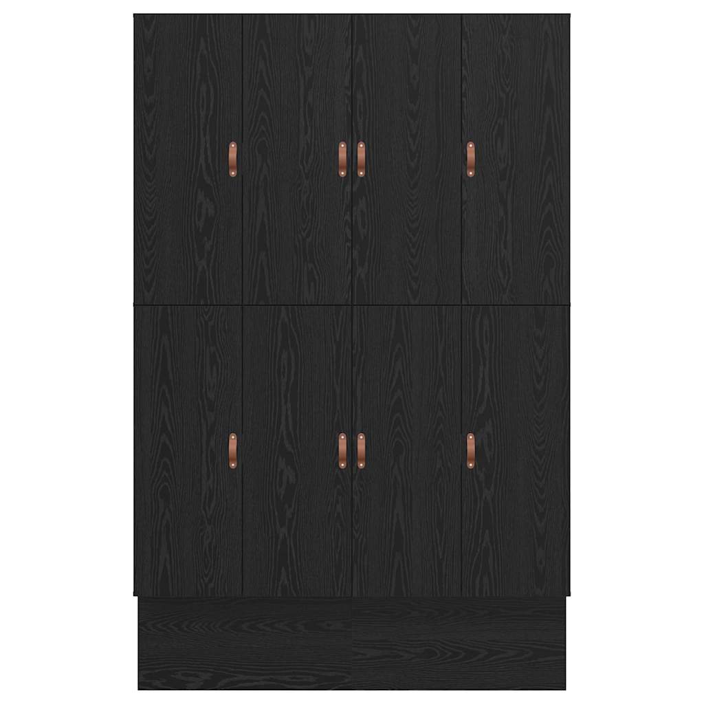 Storage Bed Frame with Drawer Black Oak 140 cm Engineered Wood