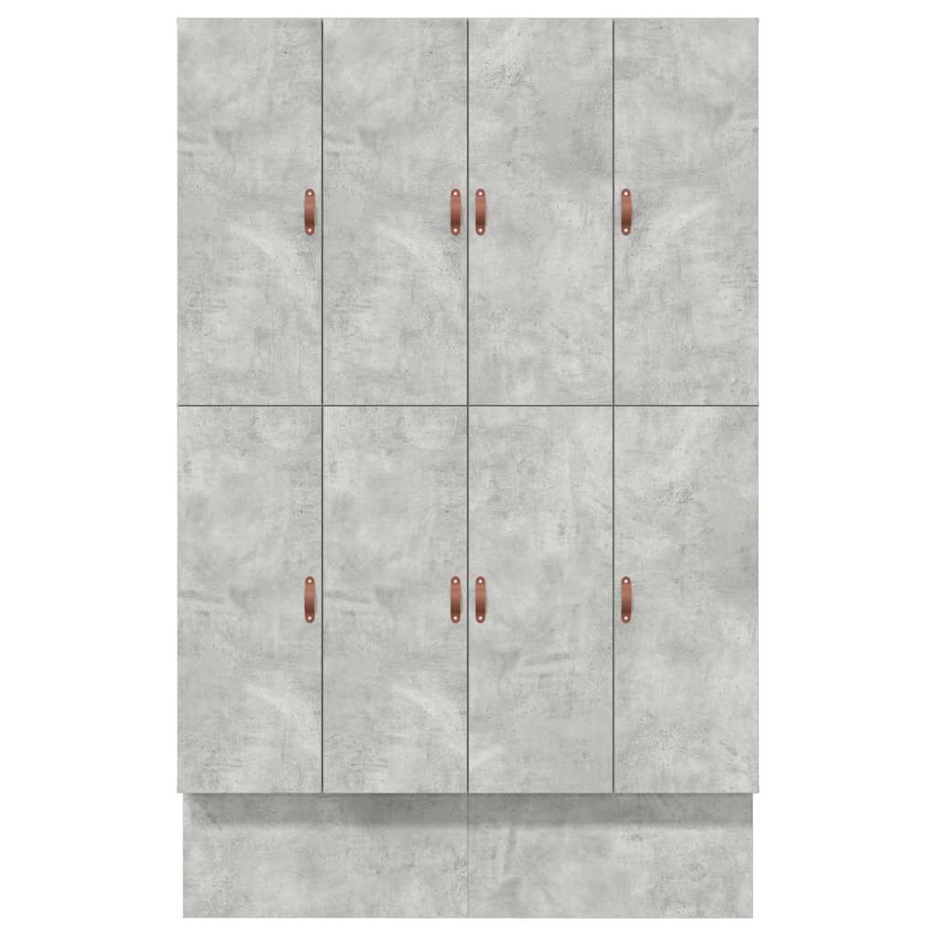 Storage Bed Frame Concrete Grey 140 cm Engineered Wood